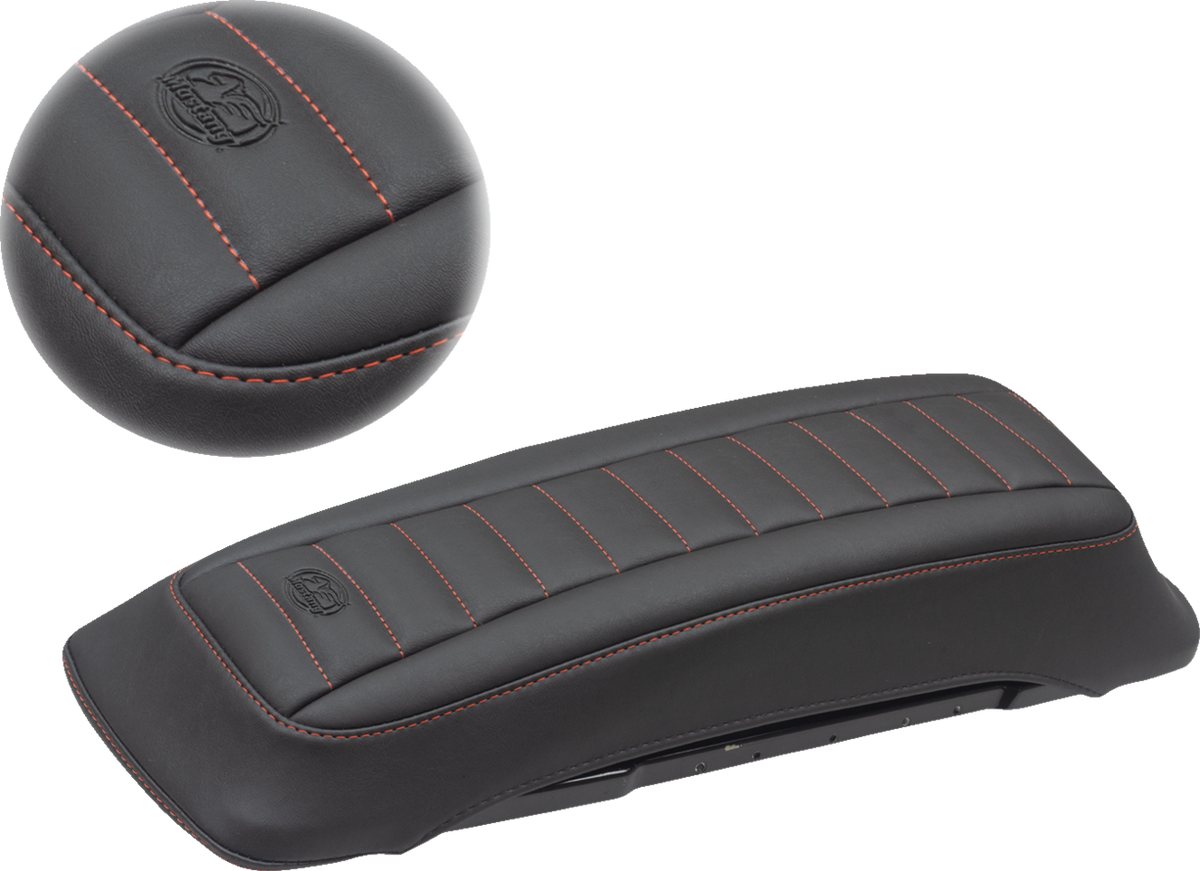 Mustang Saddlebag Lid Covers - Black/Red - FL '93-'13
