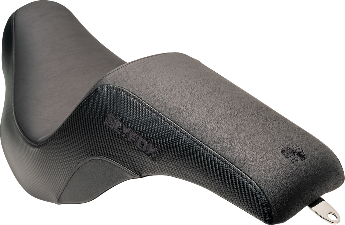 Slyfox Lowrider Drifter Seat - Black Logo - Smooth Vinyl - Carbon Fiber - FXLR/FLSB '18-'24