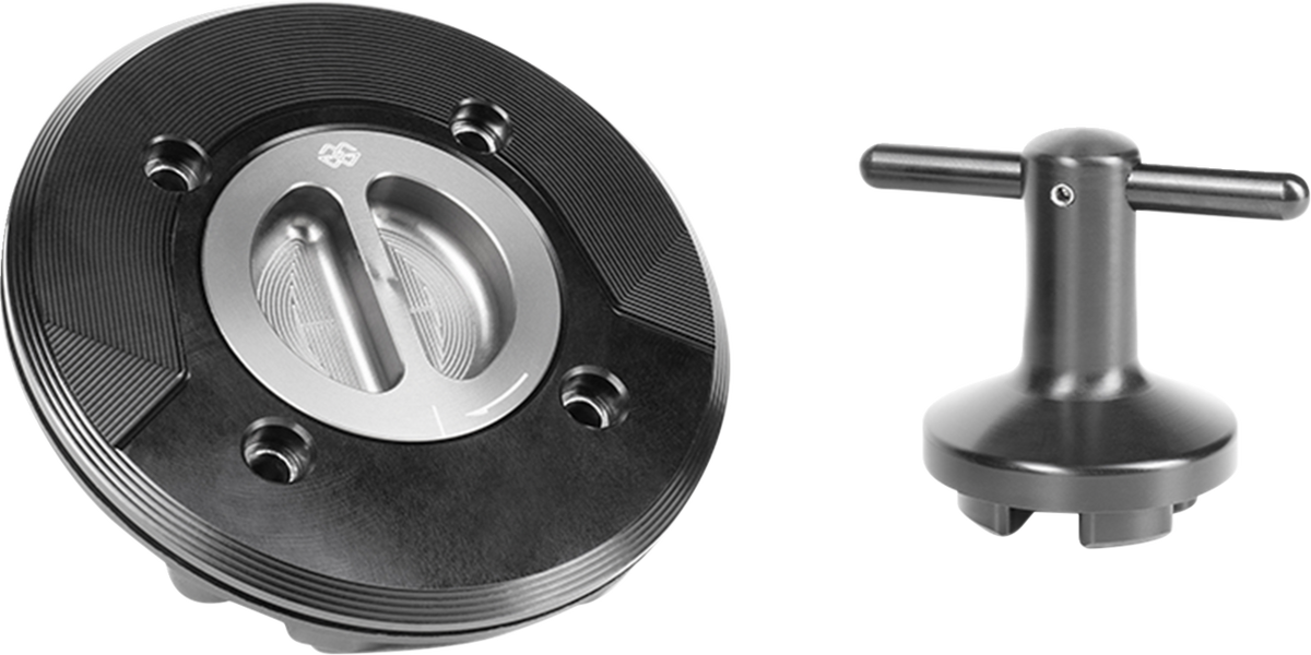 Gilles Tooling Fuel Filler Cap - Black - Kawasaki