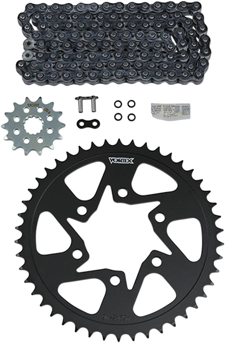 Vortex Chain And Sprocket Kit - HFRS - Black - Kawasaki Z650/RS