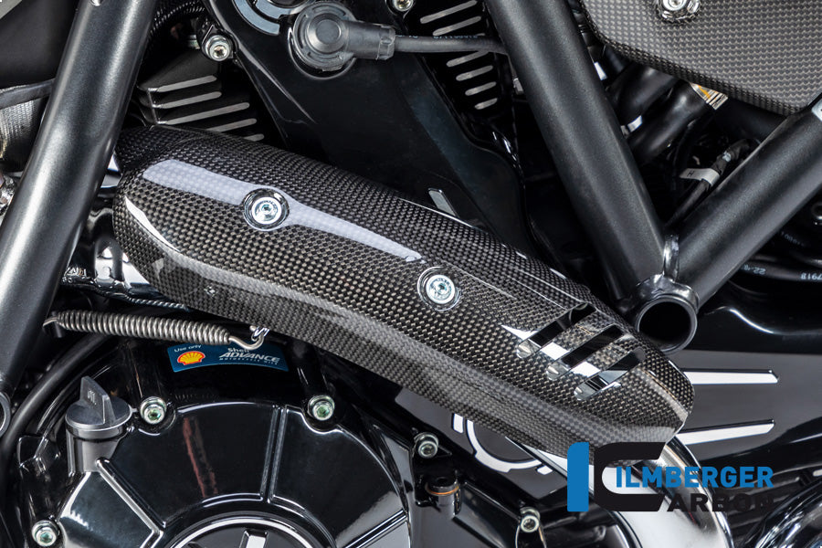 Ilmberger Carbon Exhaust Protector Manifold Ducati Scrambler 2016 - Gloss / Plain