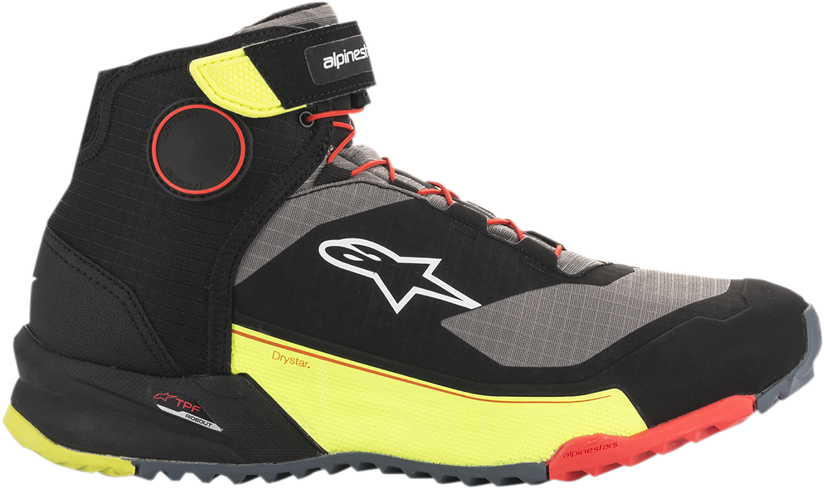 Alpinestars CR-X Drystar® Shoes - Black/Red/Yellow Fluorescent - US 14 / EU 48