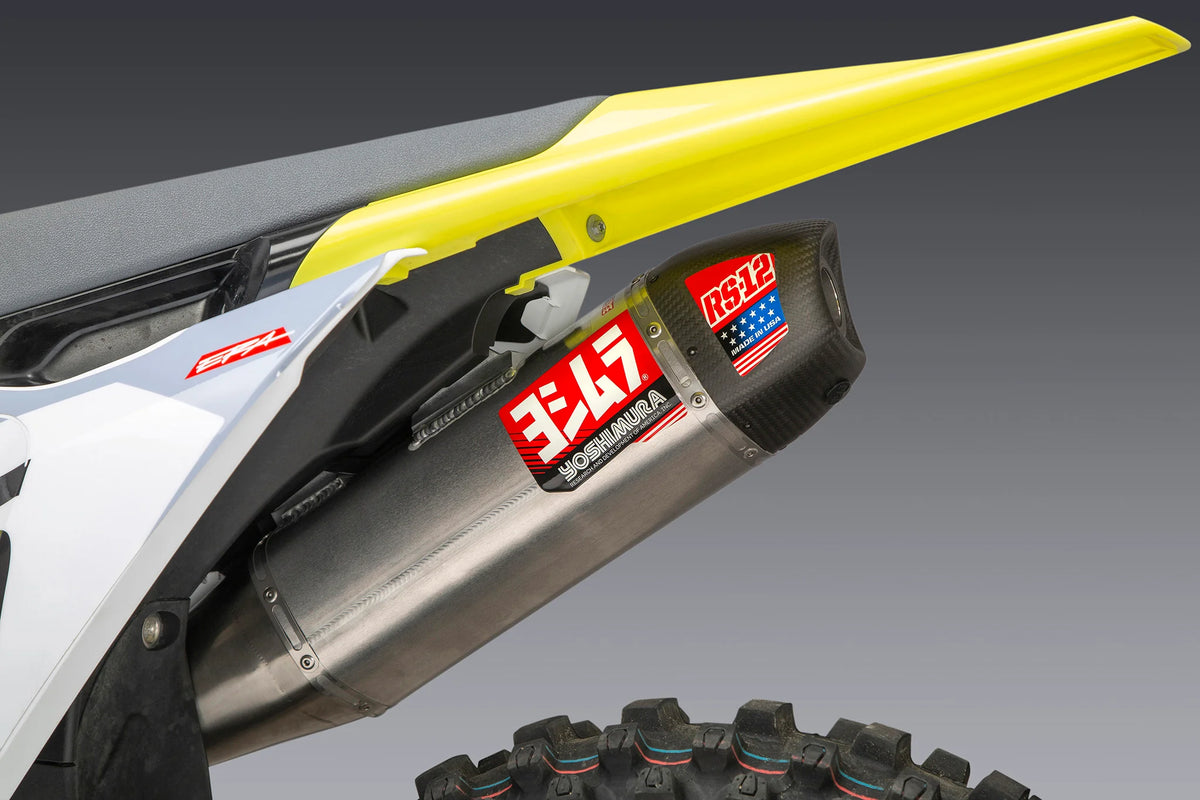Yoshimura KTM 250/350sx-F / Husqvarna FC250/350 22-26 RS-12 Stainless Full Exhaust, W/ Aluminum Muffler