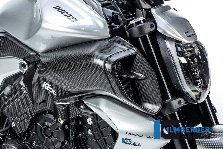 Ilmberger Carbon Right Air Tube Cover Ducati Diavel V4 From 2023 - Matte