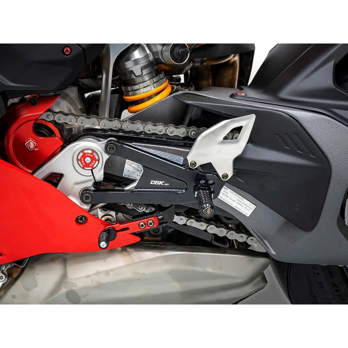 Ducabike DBK Adjustable Rearsets For Ducati Panigale V4 V4S Tricolore