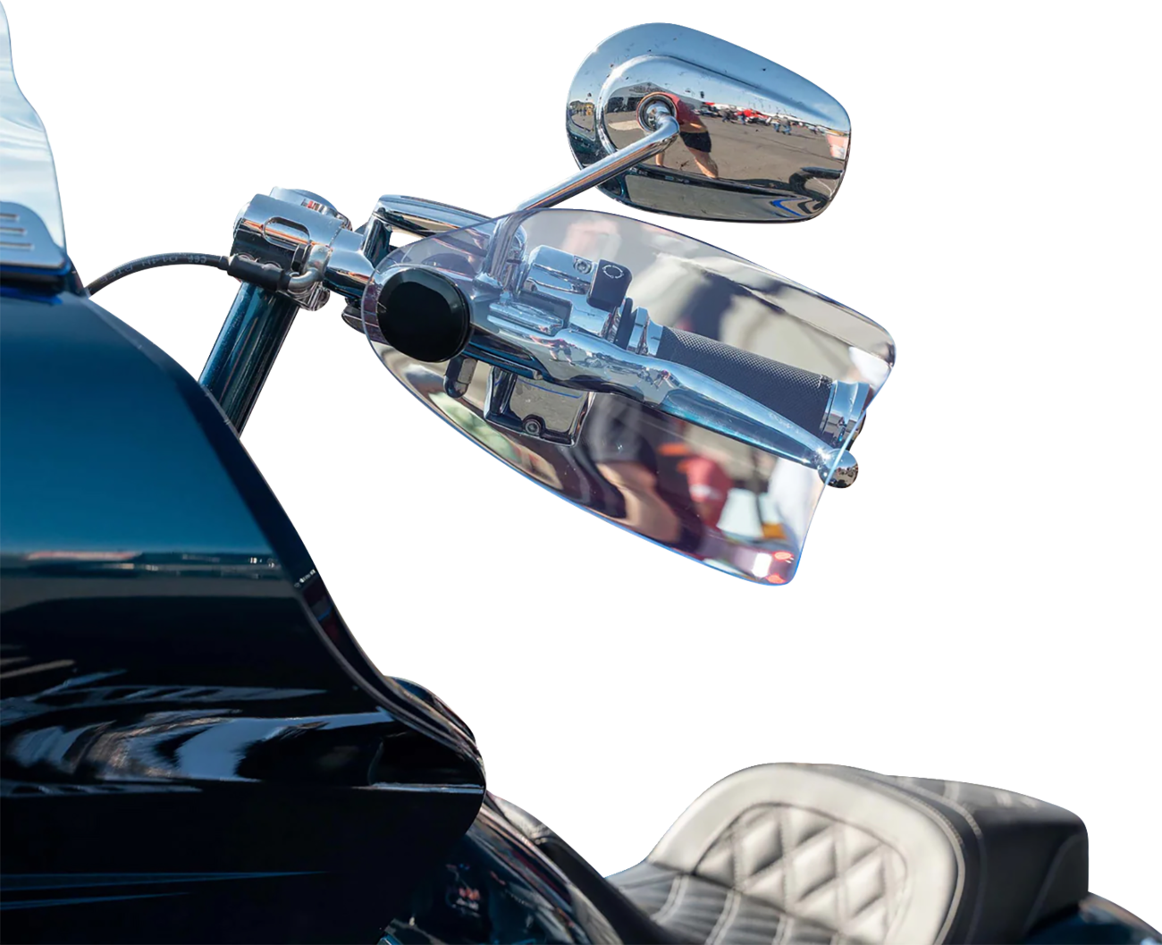 Klock Werks Flare® Handguards - Harley-Davidson Cable Clutch - Blue Ice