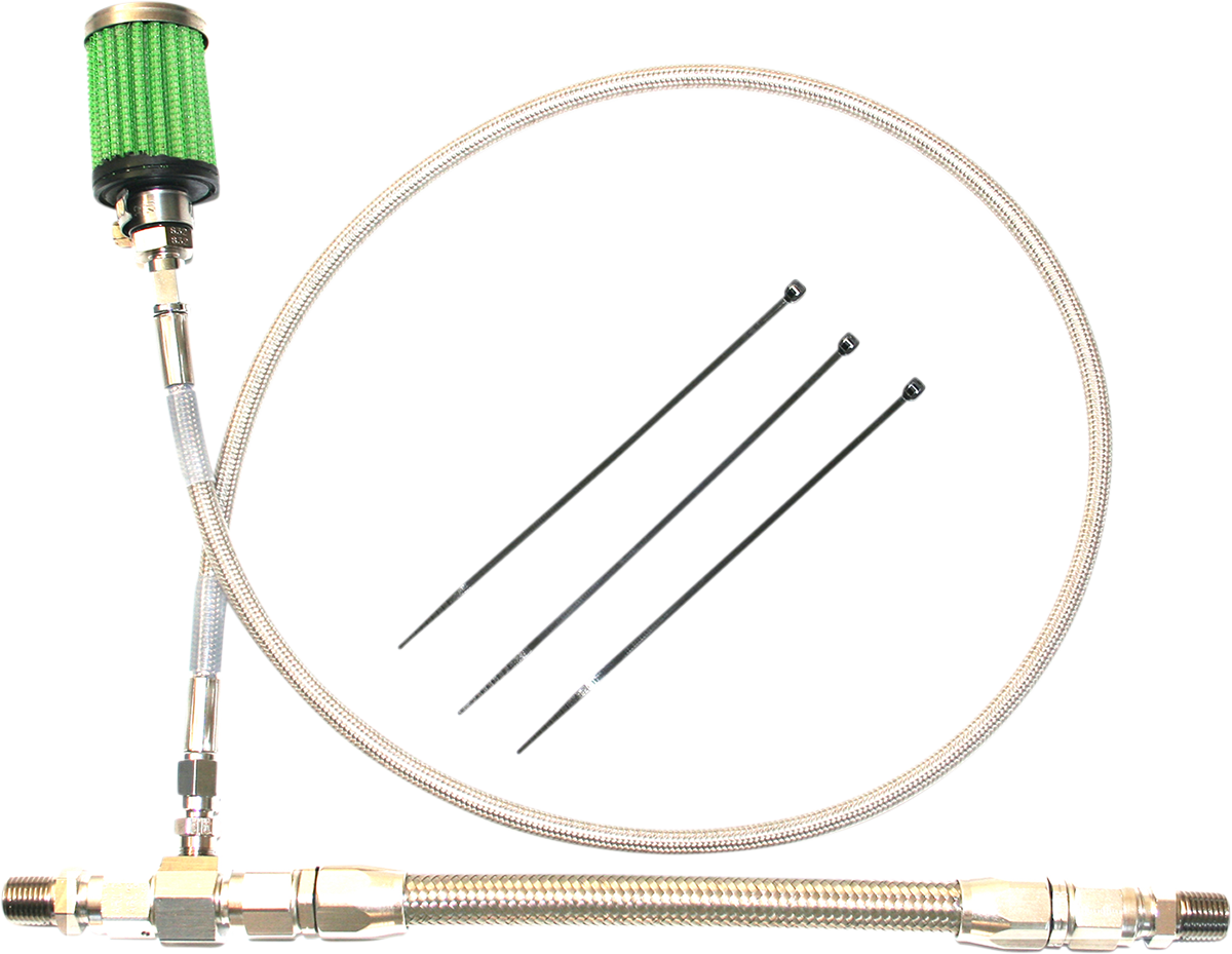Feuling Parts Oil Tank Breather Kit - Stainless - 02'-06' Touring