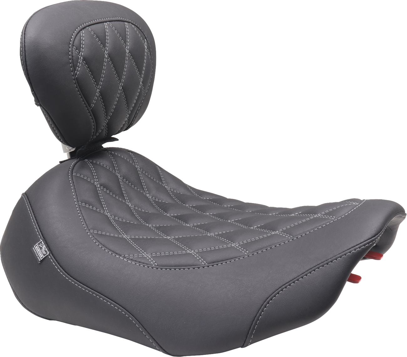 Mustang Wide Tripper™ Seat - Solo - Gun Metal Stitching - FLT/FLH '23-'25