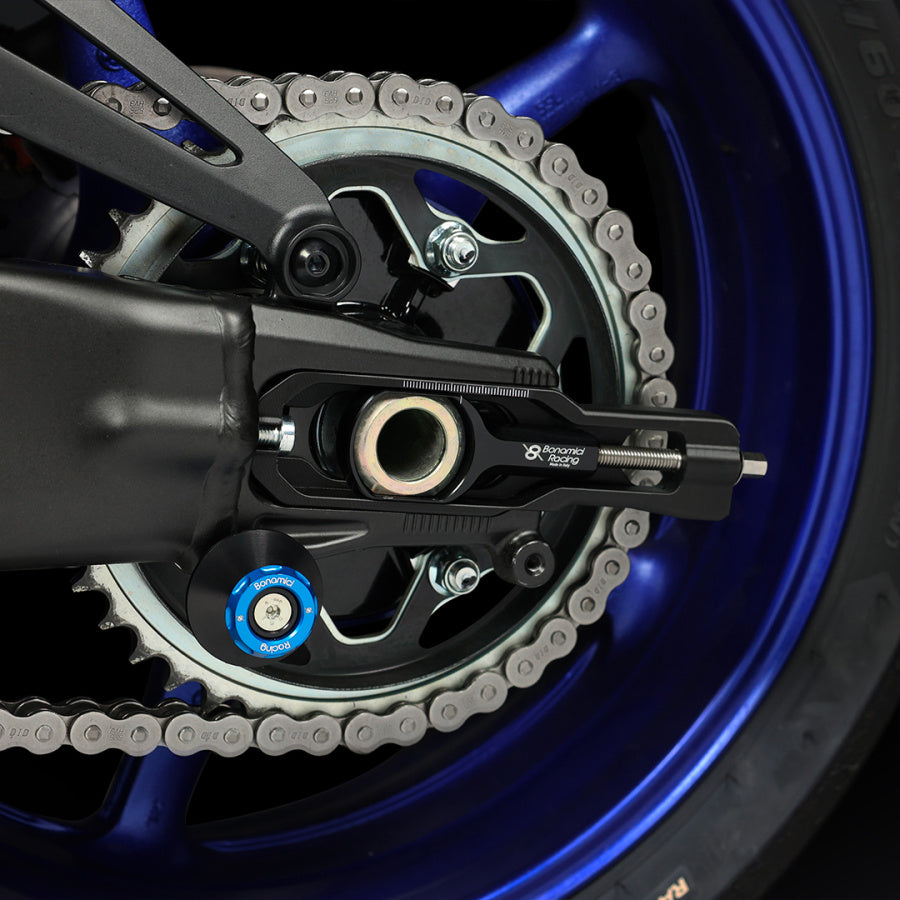 Bonamici Racing Chain Adjuster With Caliper Support - Yamaha YZF R9 - Black