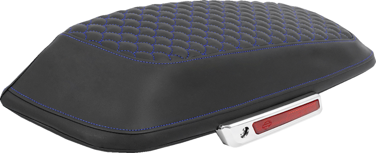 Saddlemen Saddlebag Lid Covers - Dragon Scale - Blue Stitch - FLH/FLT '14-'25