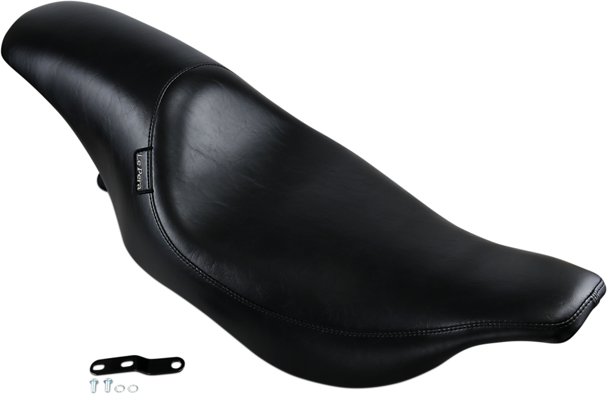 Le Pera Silhouette Full-Length Seat - Smooth - Black - FLH/FLT '02-'07