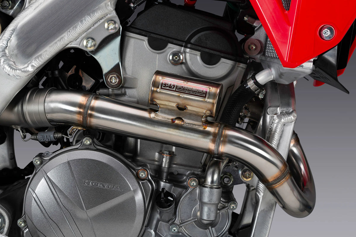 Yoshimura CRF250R/RX 25-26 RS-12 Stainless Full Exhaust, W/ Stainless Muffler
