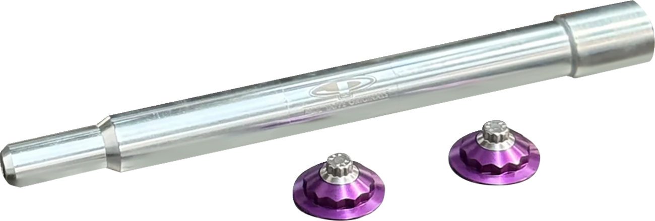 Paul Yaffe Bagger Nation Y-Axle With 12 Point Style Axle Cover Kit - Custom - Front - Purple - 25 MM