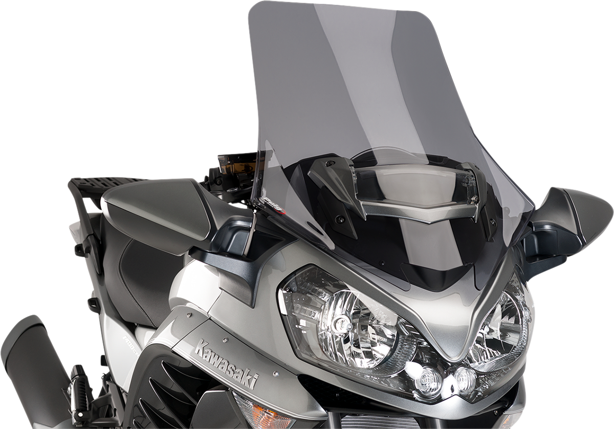 PUIG HI-Tech Parts Race Windscreen - 27-3/4" - Dark Smoke - Kawasaki