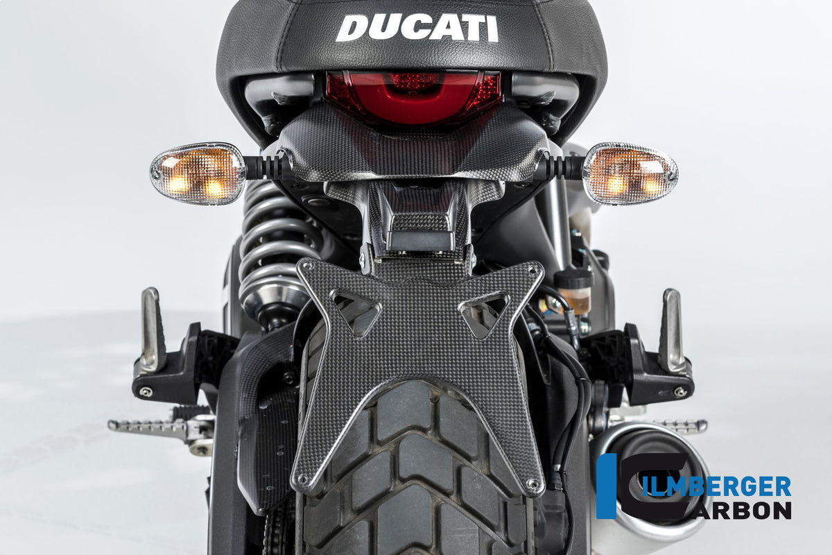 Ilmberger Carbon Upper License Plate Holder Ducati Scrambler 2016 - Matte