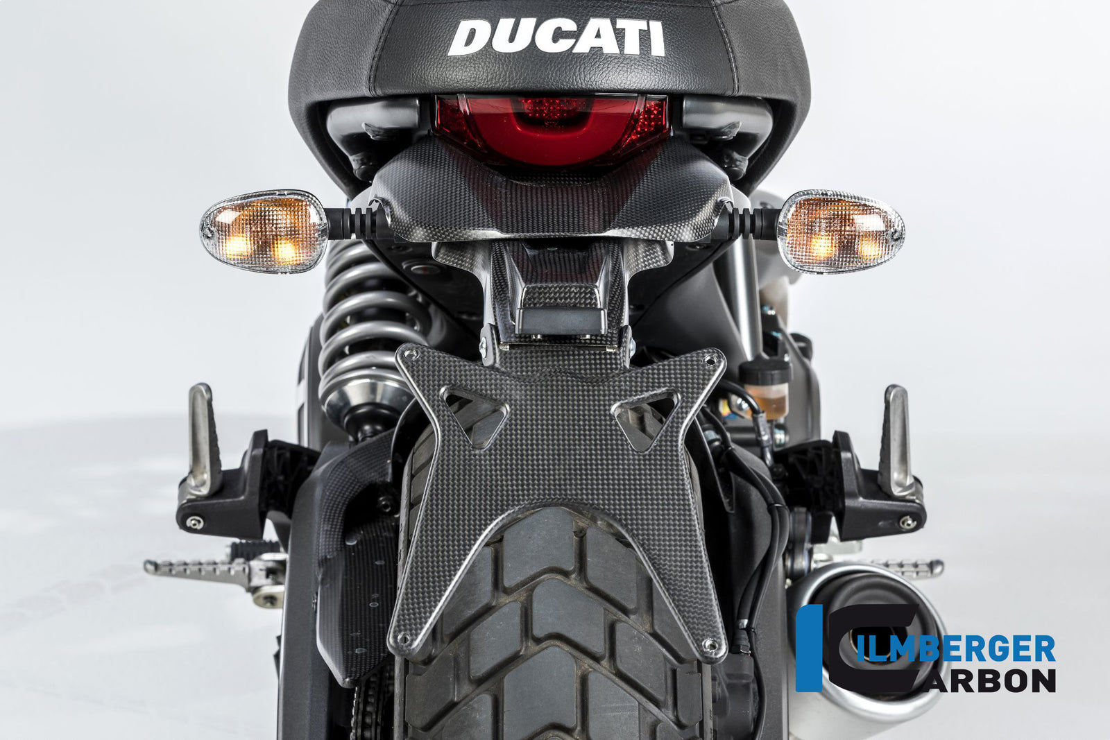Ilmberger Carbon Upper License Plate Holder Ducati Scrambler 2016 - Matte