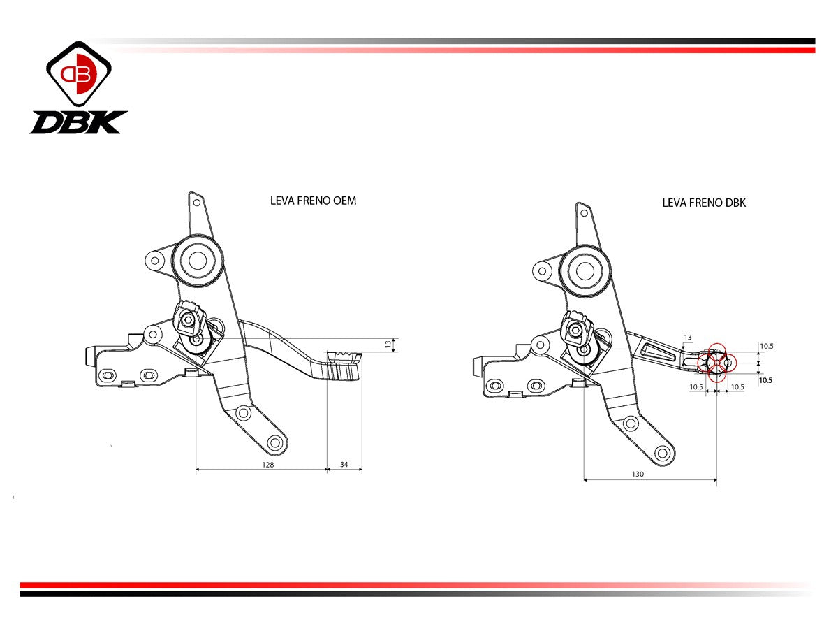 Ducabike DBK RPLF27 Hypermotard 698 Mono Brake Lever