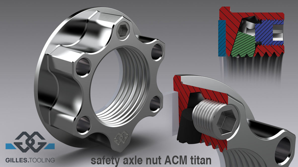 Gilles Tooling Safety Nut ACM Titanium M22X1.5 KIT