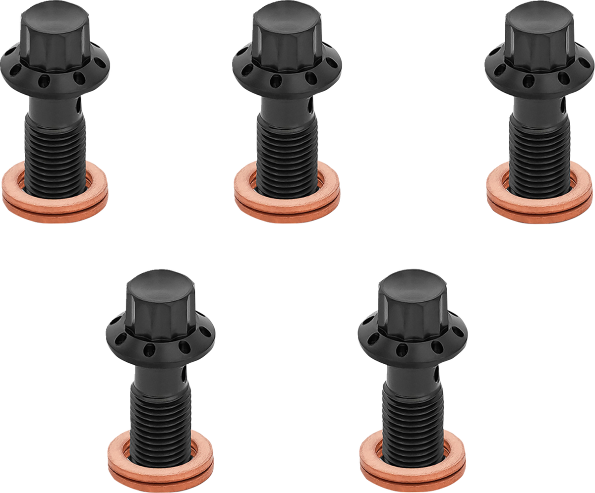 Arlen NESS Banjo Bolt 5-Pack - 3/8"-24 - Black