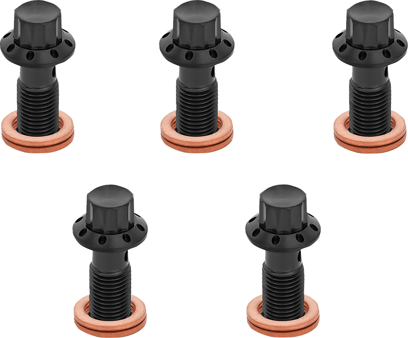 Arlen NESS Banjo Bolt 5-Pack - 3/8"-24 - Black