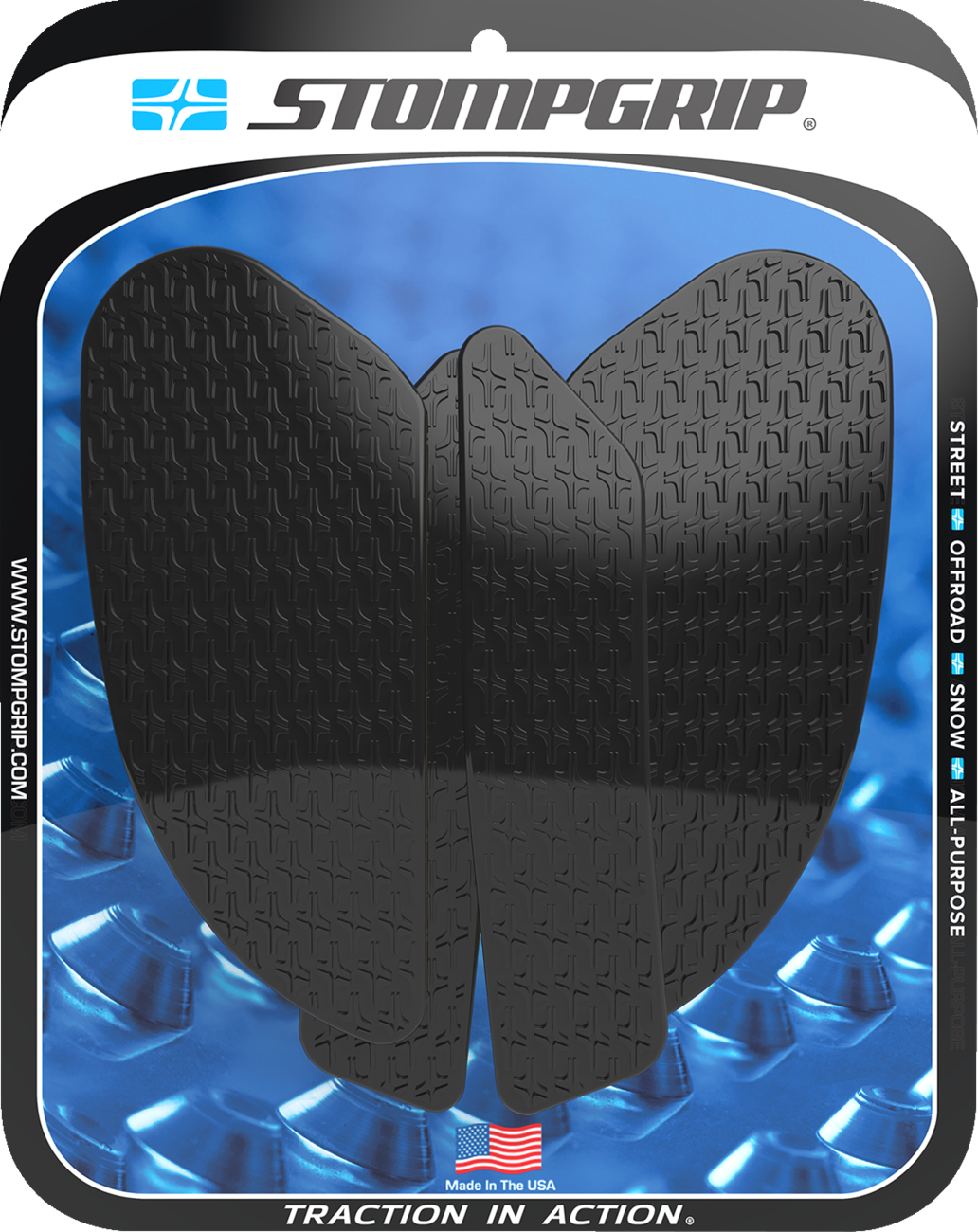 StompGrip Tank Grips - Icon - Black - Kawasaki - KLX '22-'25