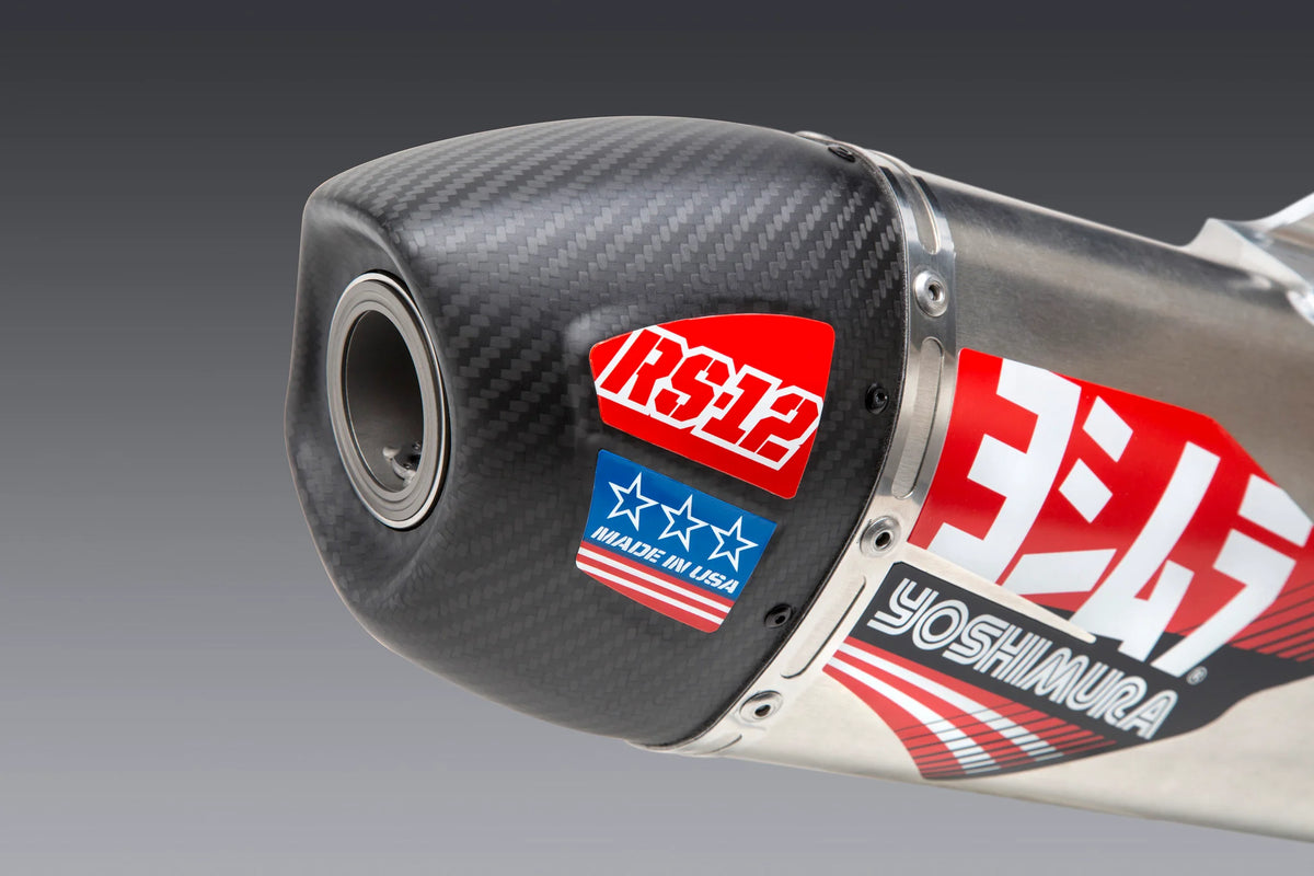 Yoshimura KTM/HUSQ 250/350 19-22 / GAS GAS MC 250F RS-12 Stainless Full Exhaust, W/ Aluminum Muffler