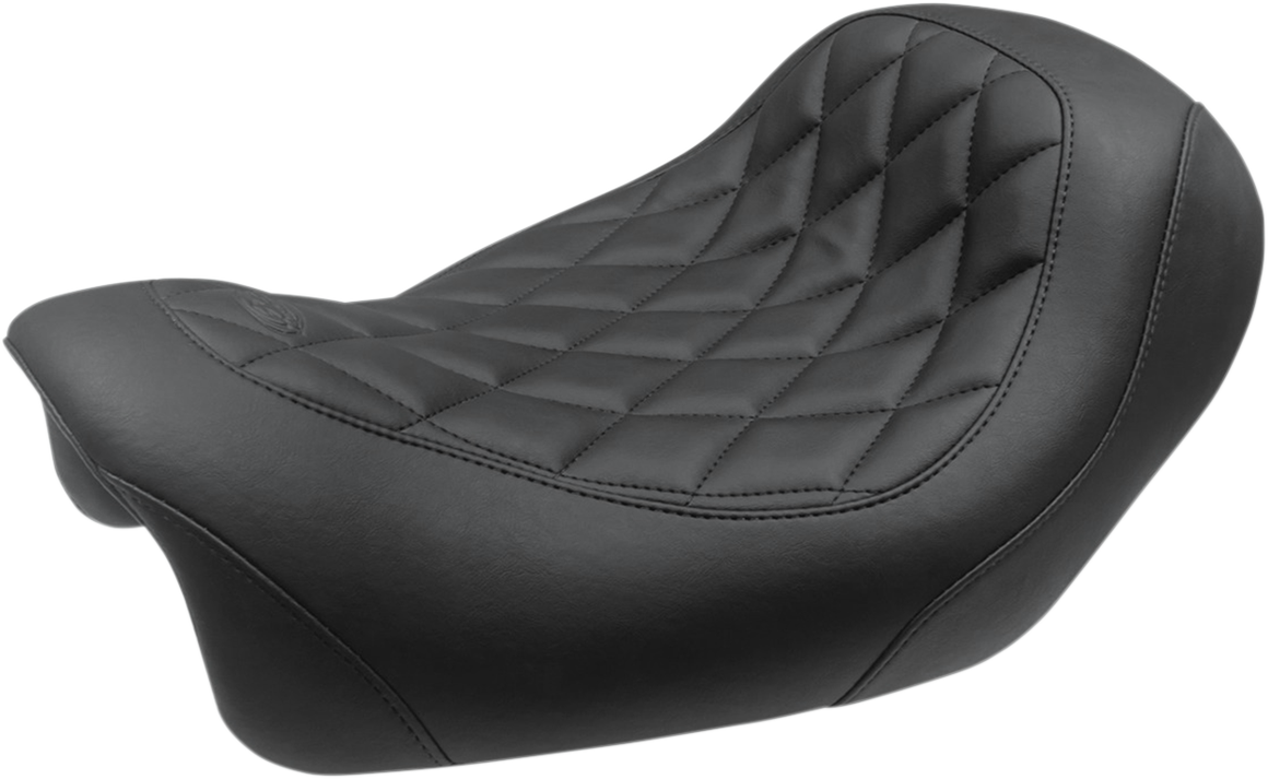 Mustang Forward Wide Tripper Solo Seat - Diamond - Black - FXDF '14-'17