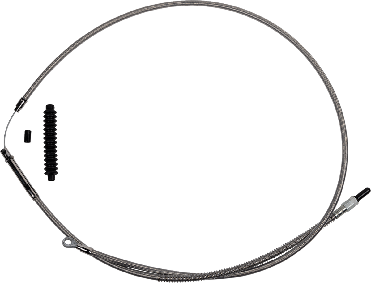 Barnett High-Efficiency Stainless Steel Clutch Cable For Harley-Davidson - +8" - '21-'24 FL