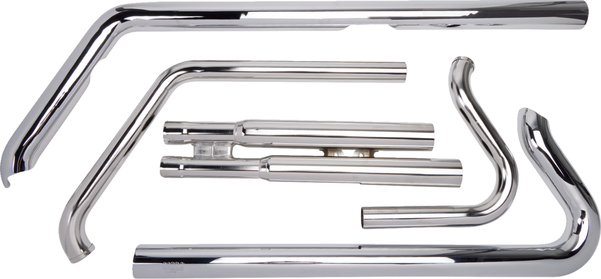 Cobra Speedster Slashdown Exhaust - Chrome - '86-'06 Softail