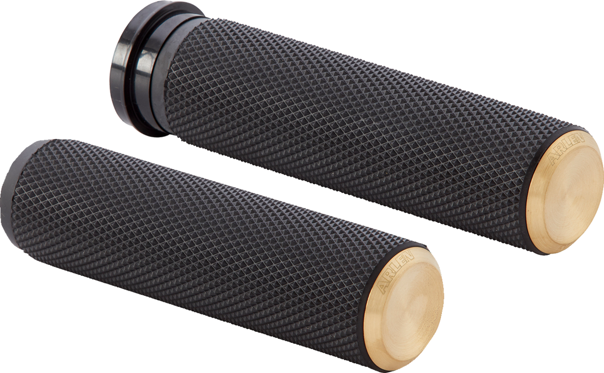 Arlen NESS Knurled Grips - TBW - Brass