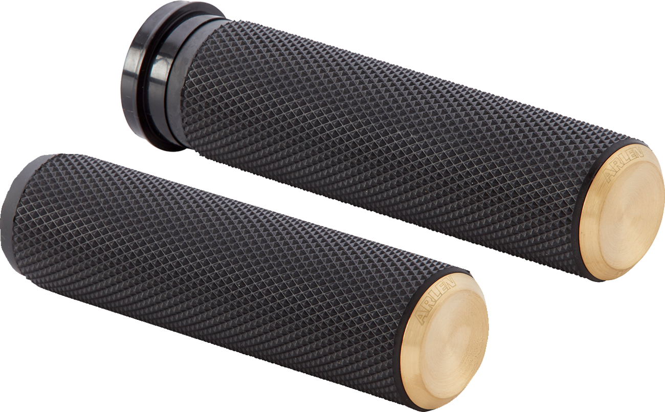 Arlen NESS Knurled Grips - TBW - Brass