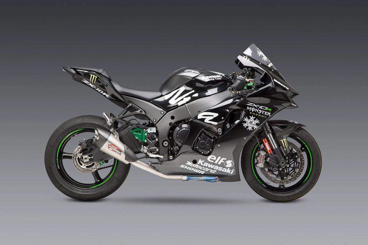 Yoshimura ZX-10R/RR 21-26 Race AT2 Stainless 3/4 Exhaust, W/ Stainless Muffler