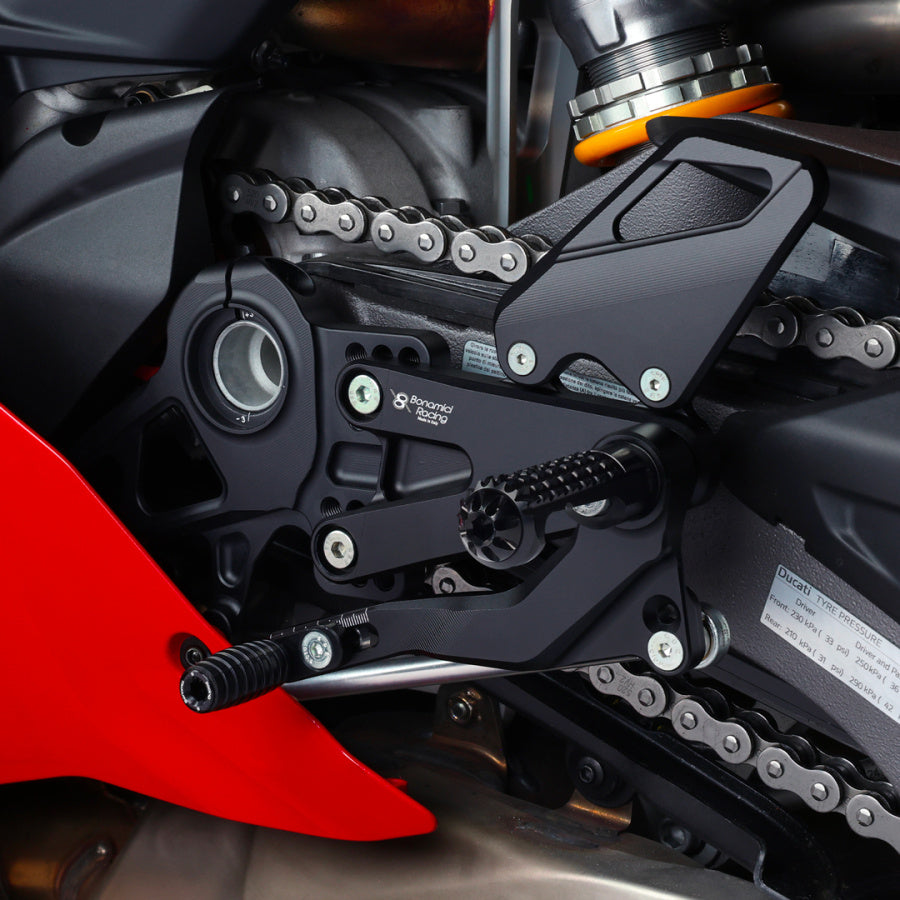 Bonamici Racing Adjustable Rearsets ”pista Evo Plus”- Ducati Panigale V4 - V4s- V4R (2018/2026)