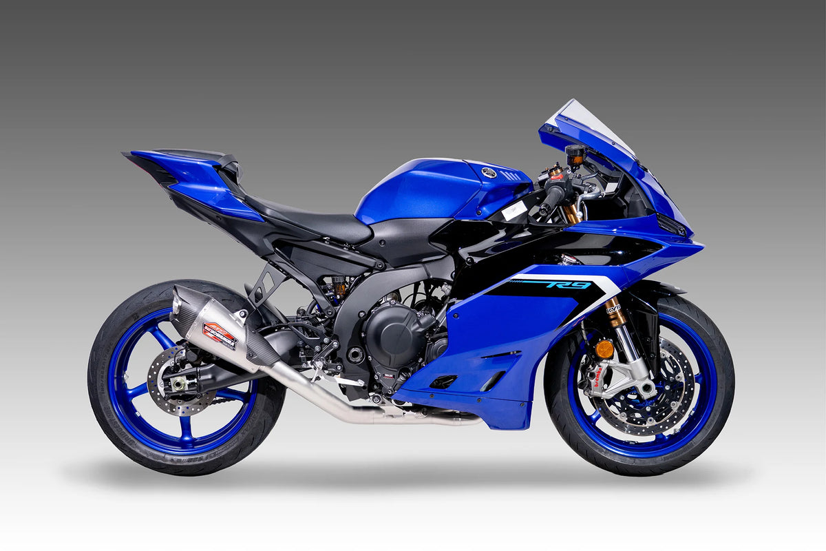 Yoshimura R9 25-26 Race AT2 Stainless Full Exhaust, W/ Stainless Muffler