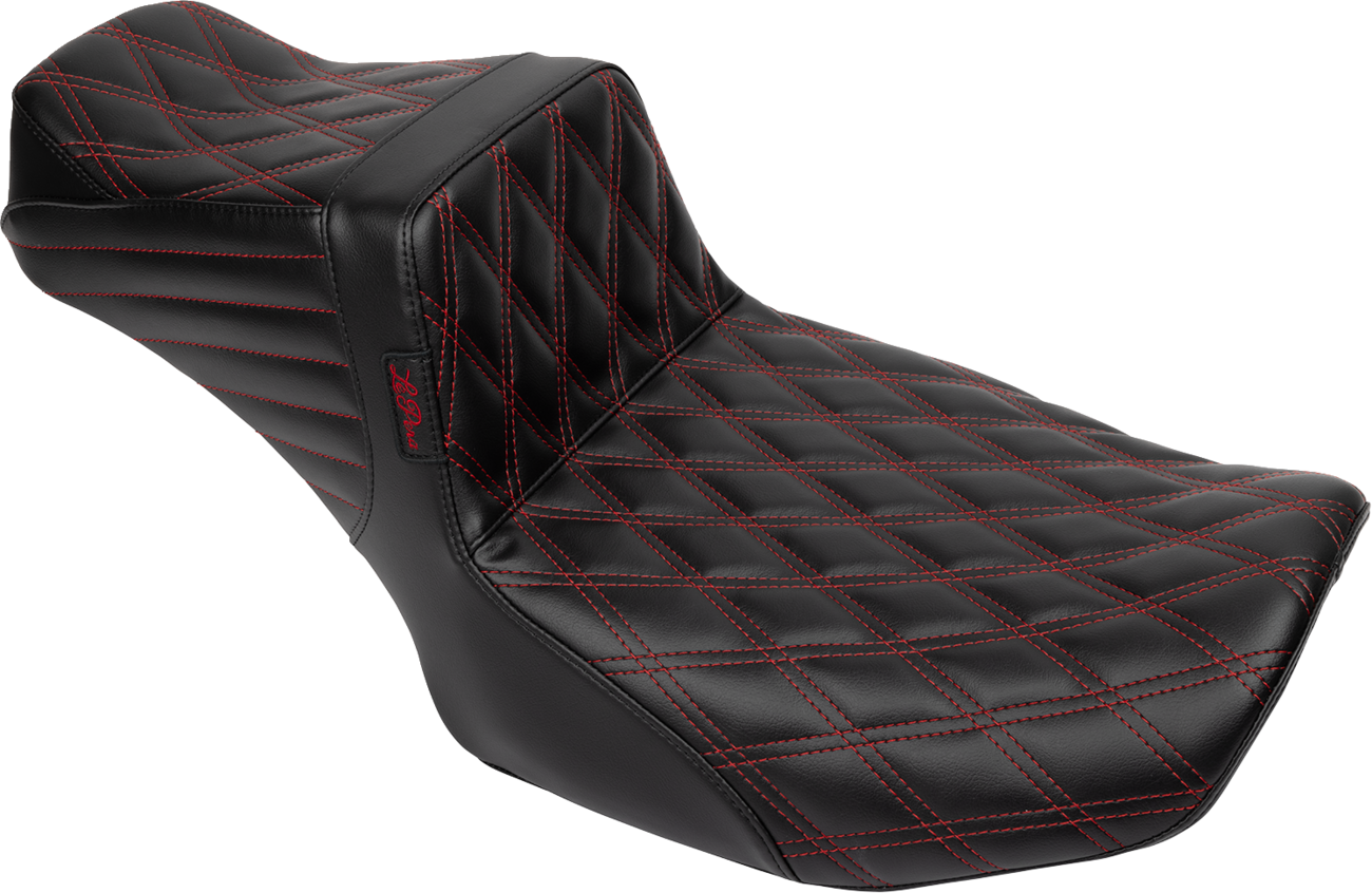 Le Pera Tailwhip Daddy Long Legs Seat - Red Double Diamond Stitch - FLH/FLT '23-'25