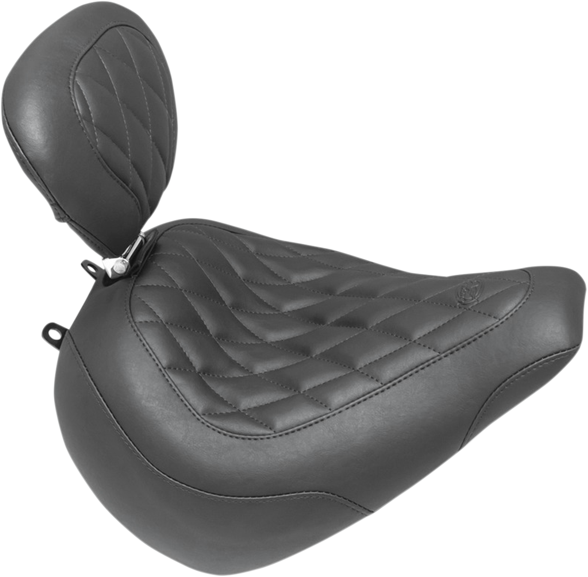 Mustang Wide Tripper™ Seat - With Driver's Backrest - Diamond Stitch