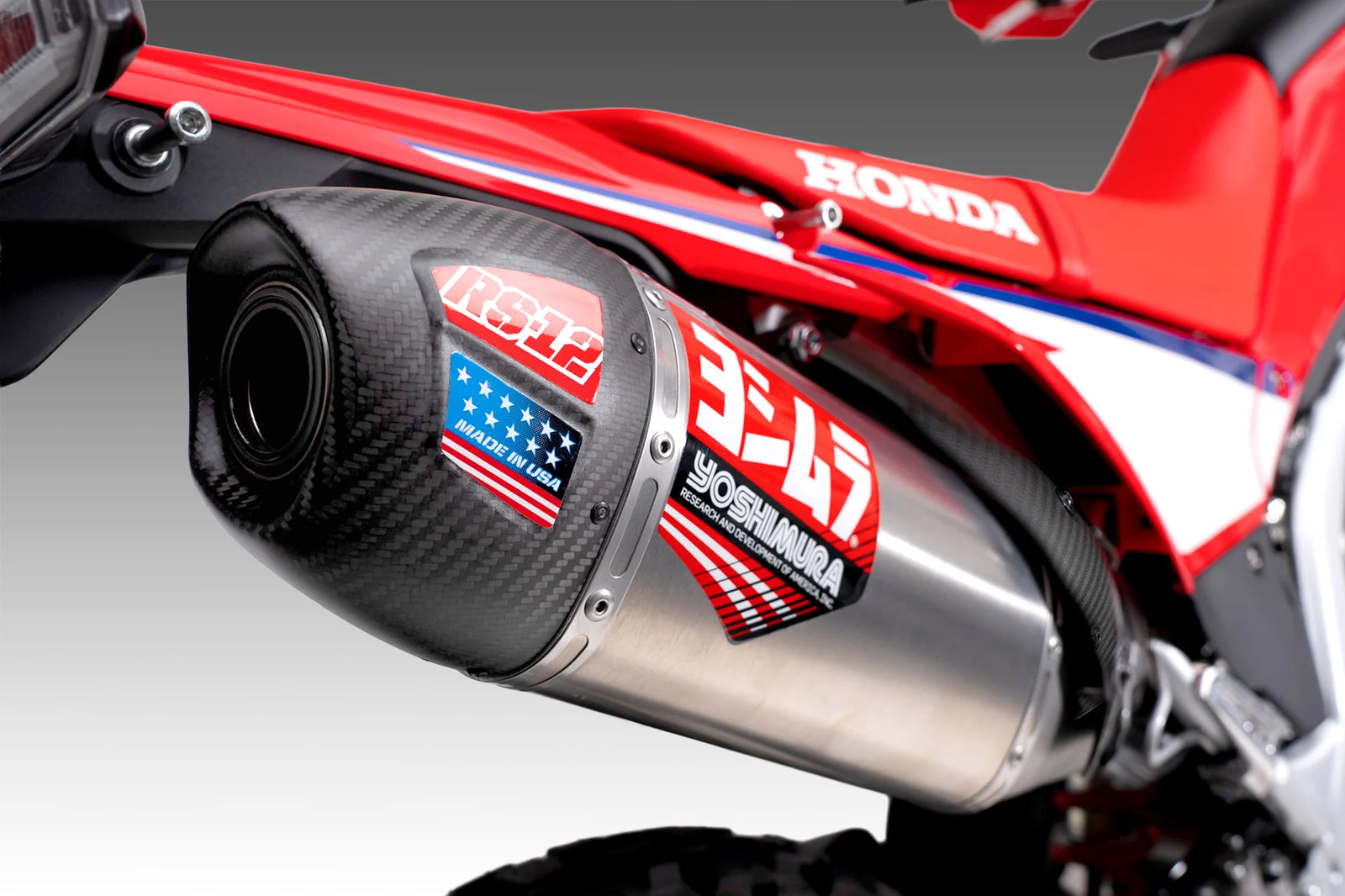 Yoshimura CRF300L/Rally 21-26 Race RS-12 Stainless Full Exhaust, W/ Stainless Muffler