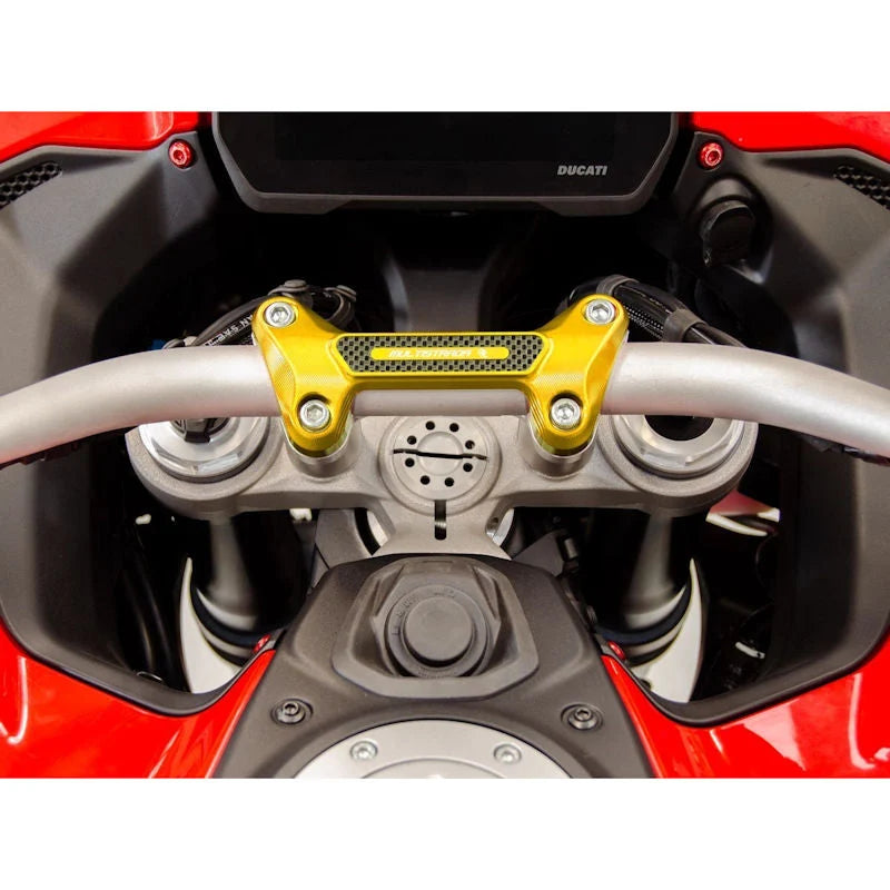Ducabike DBK Carbon Fiber 3D Handlebar Clamp Multistrada V4 V4S Pikes Peak V4RS