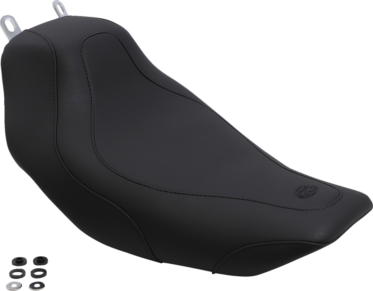 Mustang Tripper™ Solo Seat - Without Backrest - Stitched - Black - FLH/FLT '97-'07