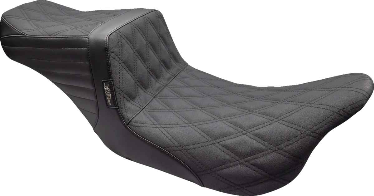Le Pera Tailwhip Seat - Double Diamond W/ Grip Tape - Black - FL '08-'23
