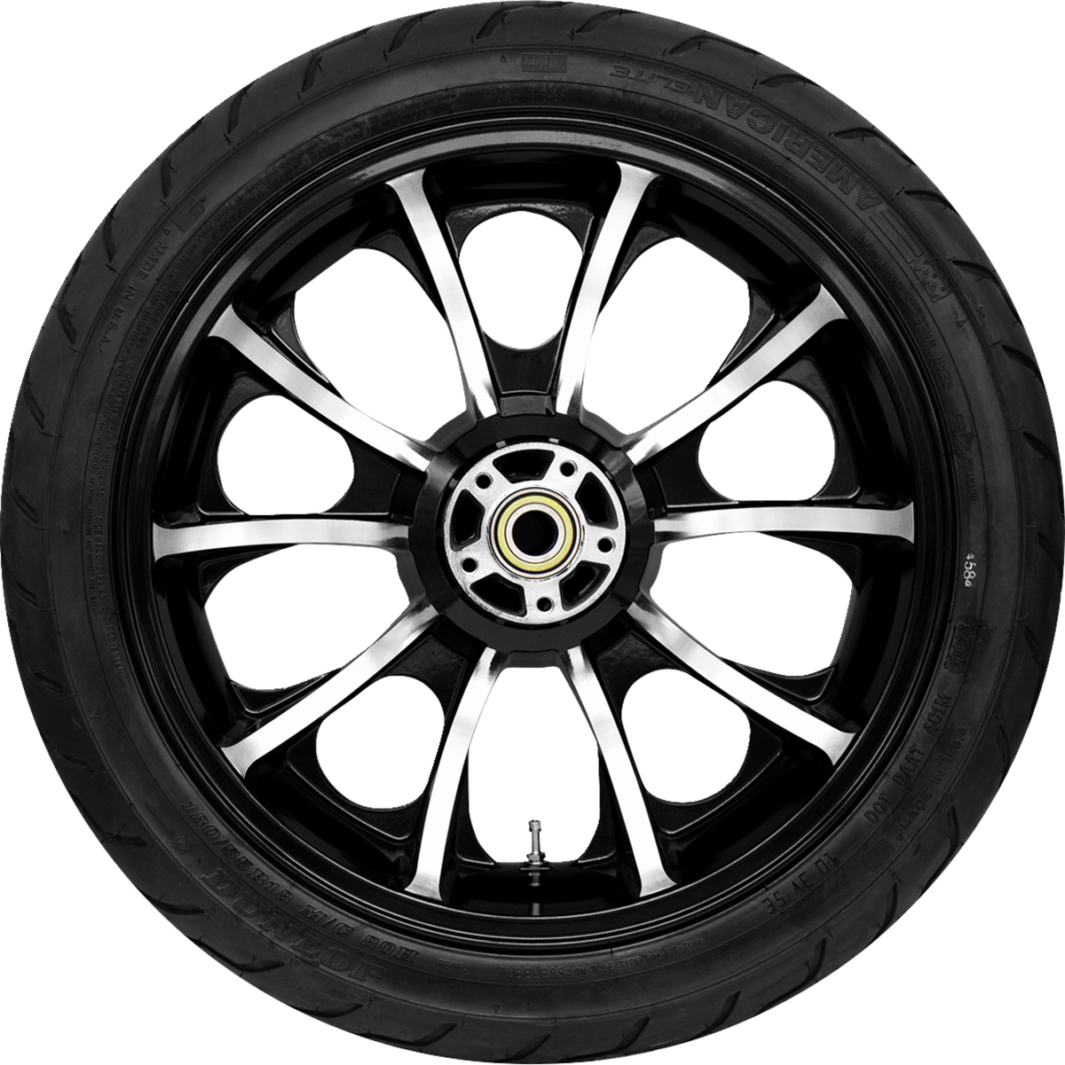 Coastal Moto Largo Rear Wheel - Black Cut (18") | Dunlop Tire (180/55b18)