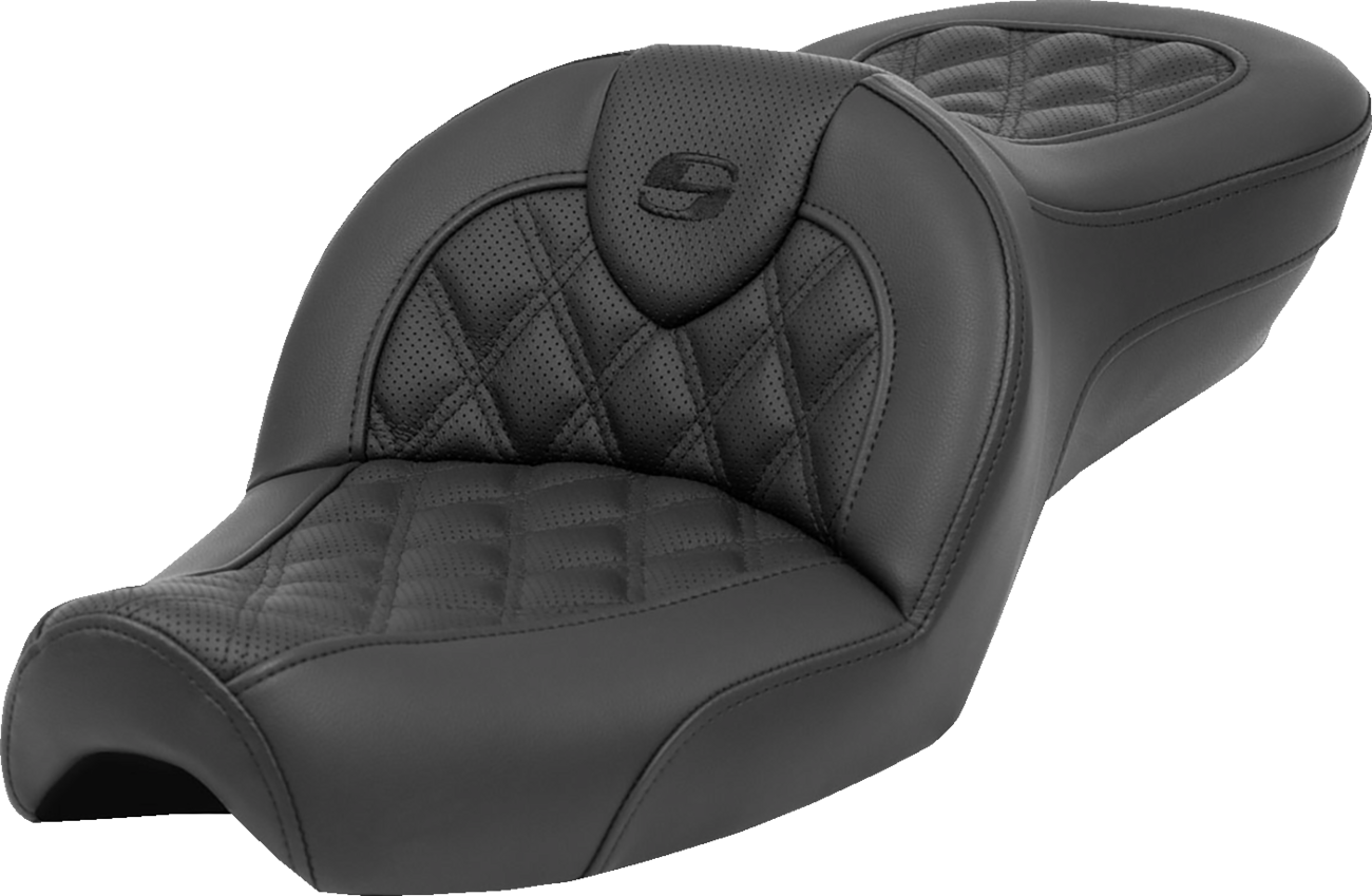 Saddlemen Roadsofa™ Seat - Without Backrest - Lattice Stitch - XL '79-'03