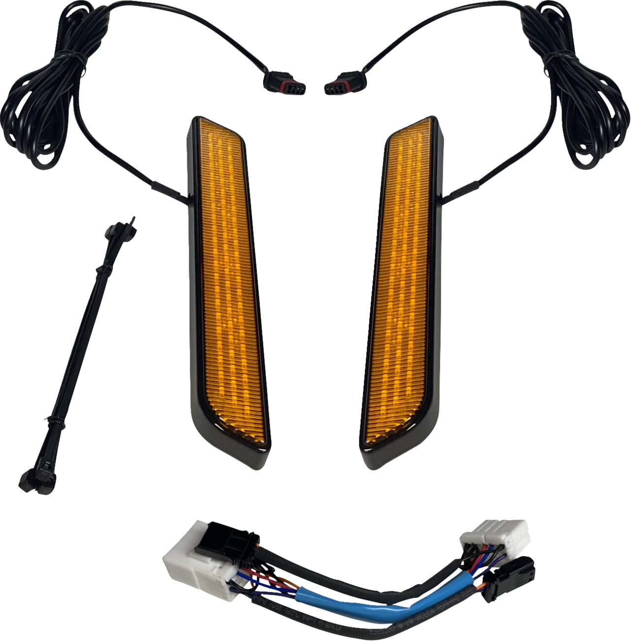 Custom Dynamics LED Fork Light - Amber - Black