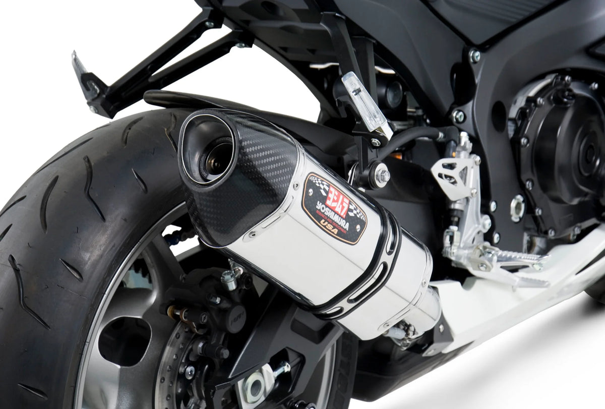 Yoshimura GSX-R600/750 11-26 R-77 Stainless Slip-On Exhaust, W/ Stainless Muffler