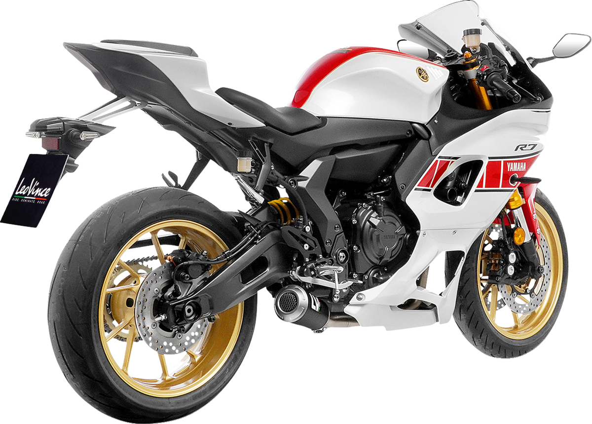 LeoVince 2-Into-1 LV-10 Exhaust System - Carbon Fiber - Yamaha 700