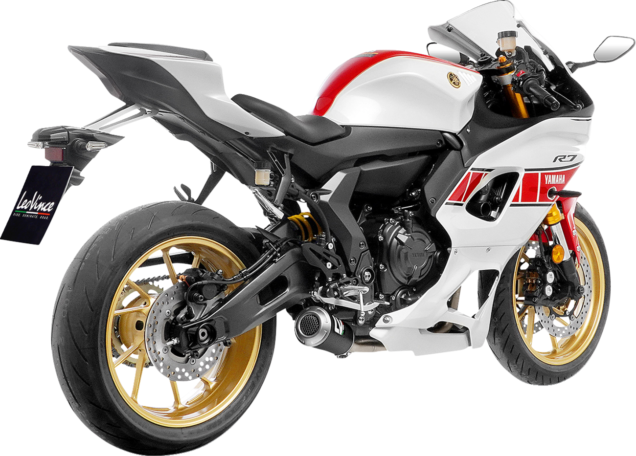 LeoVince 2-Into-1 LV-10 Exhaust System - Carbon Fiber - Yamaha 700