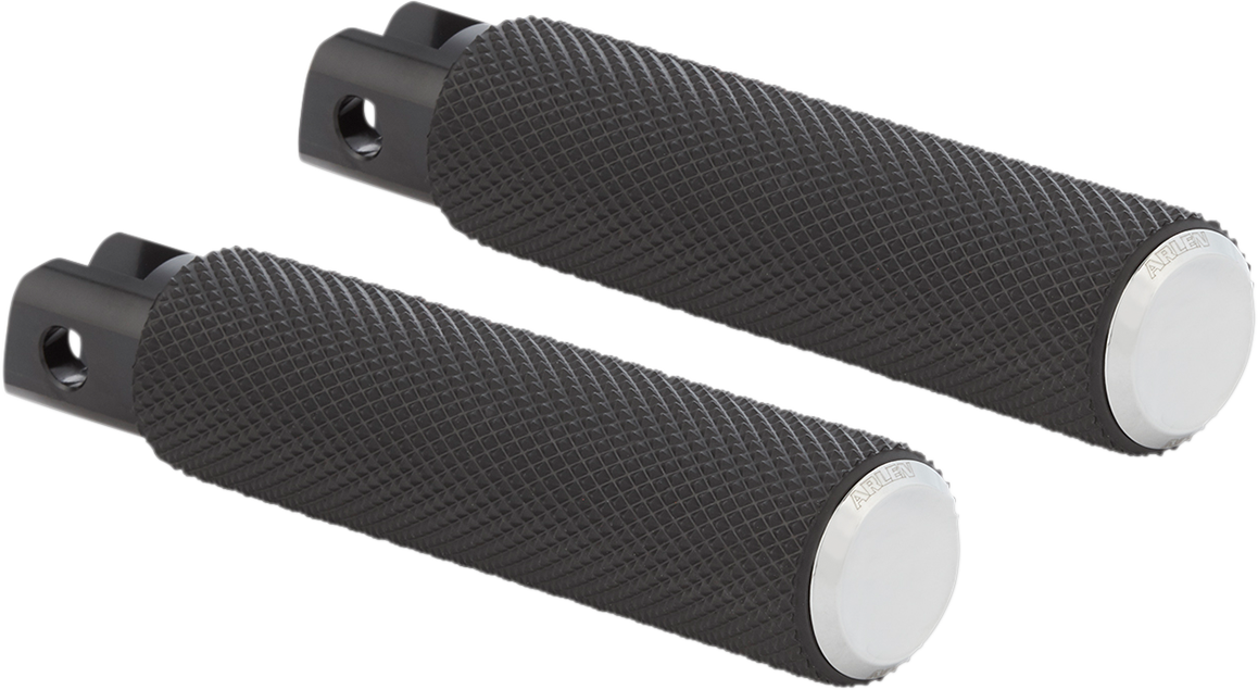 Arlen NESS Knurled Foot Pegs - Chrome - FX/FL '18-'25