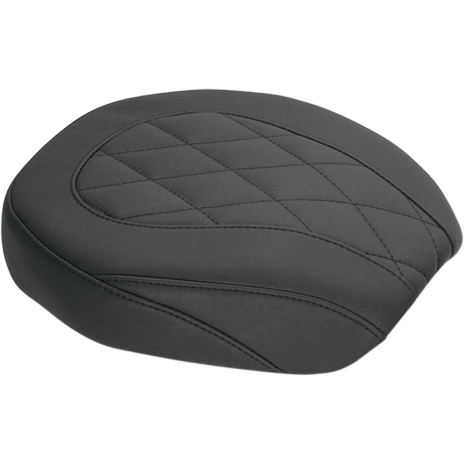 Mustang Wide Tripper Rear Seat - Diamond - Black - Dyna '06-'17