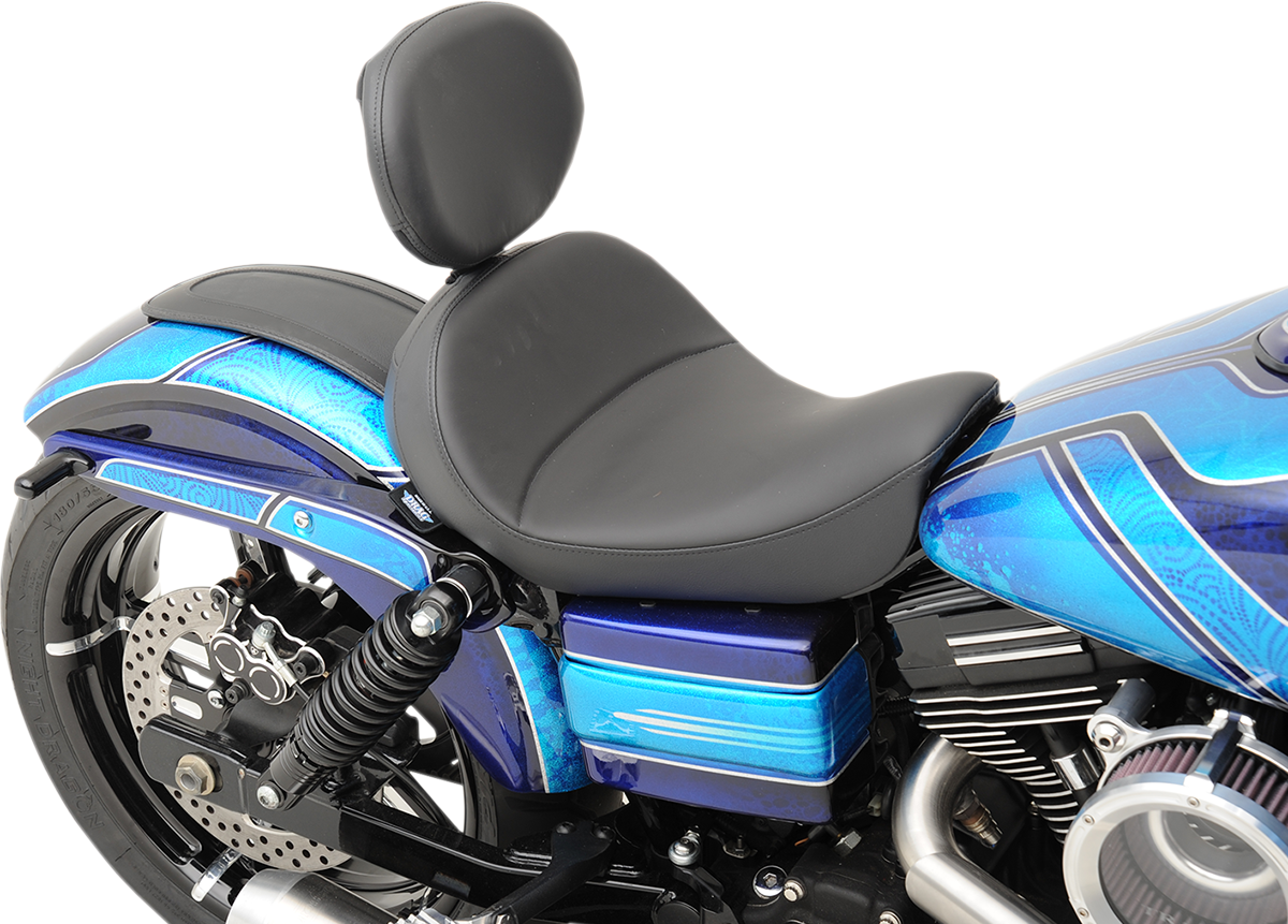 Drag Specialties Seats Solo Seat - Mild Stitched - Driver's Backrest - FXD/FLD '06-'17