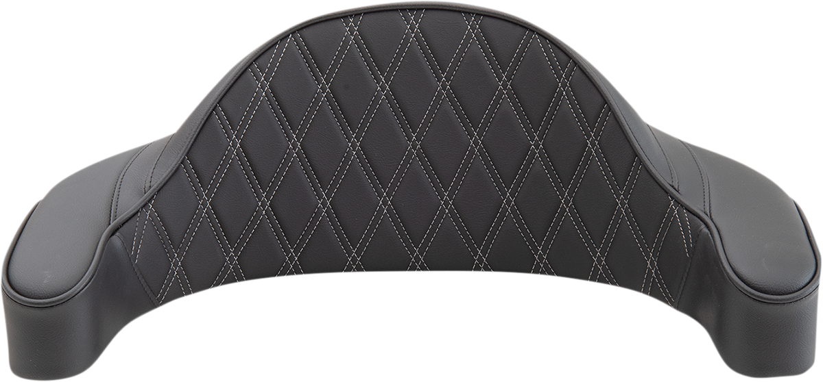 Drag Specialties Seats King-Pak Pad - Double Diamond - Silver Thread - Road King '94-'13